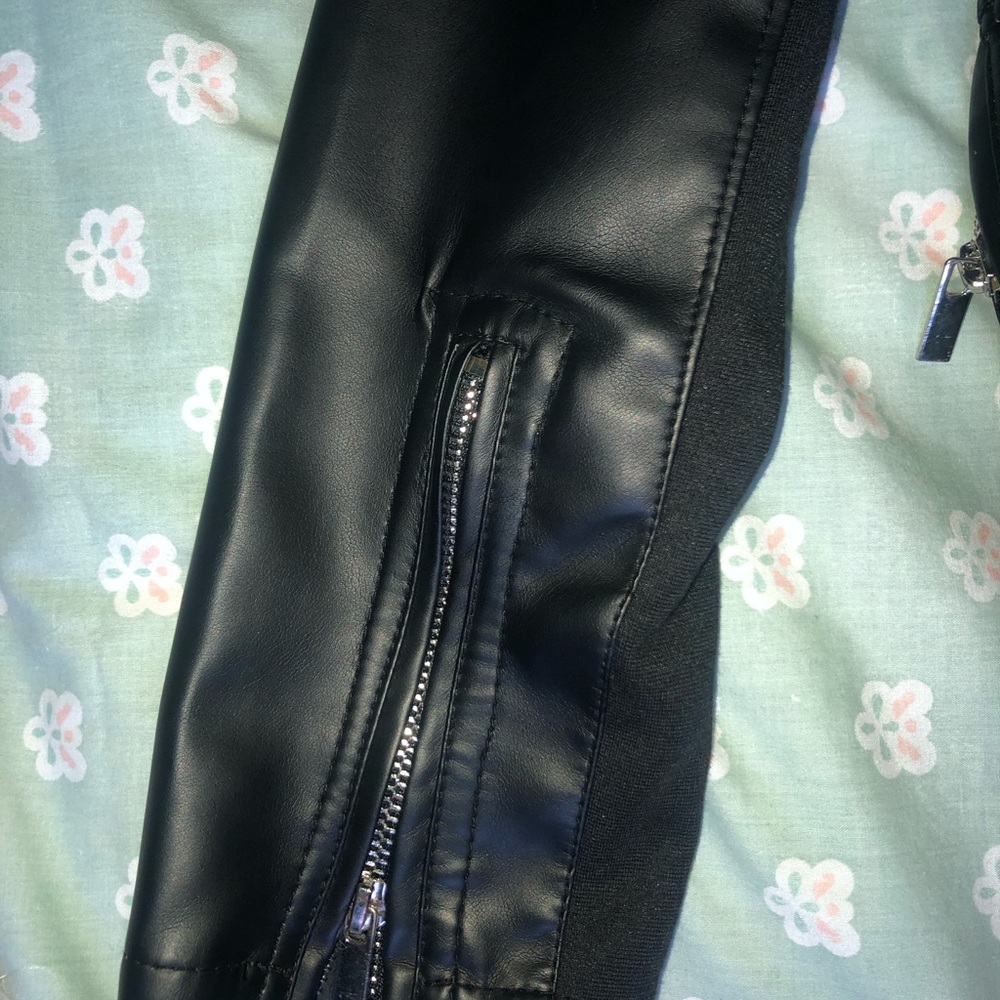 Black leather jacket